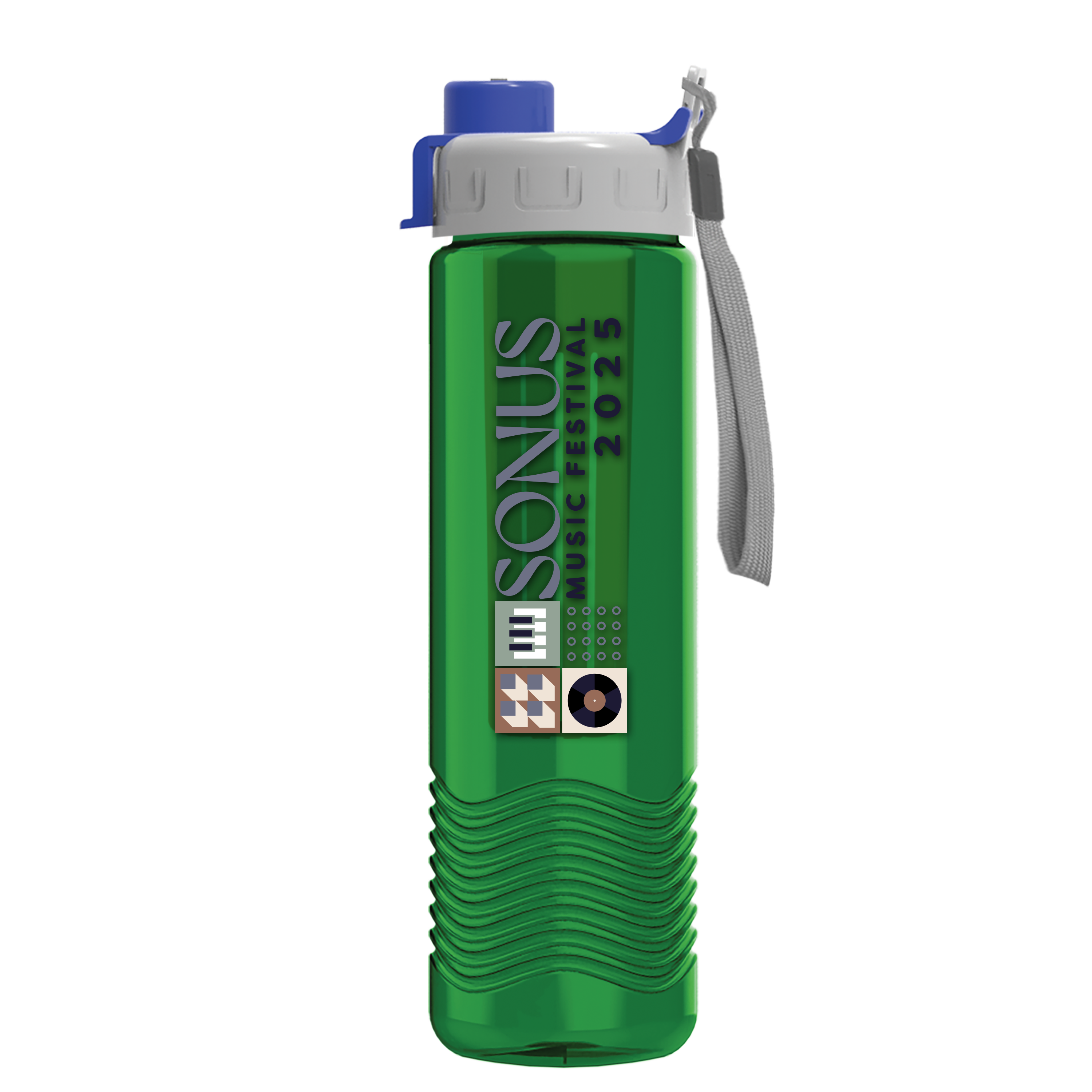 Wave Tritan® Bottle with Quick-Snap Lid and Infuser - 24 oz.